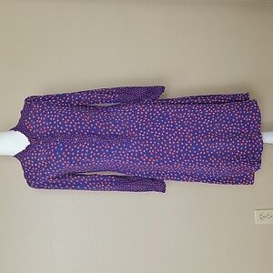 Boden Melissa Floral Ruffle Neck Long Sleeve Midi Dress - Size  - 6L